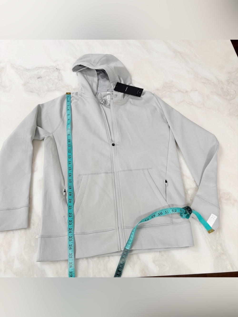 Ten Thousand Men’s Midweight Tech Full Zip Hoodie Size Medium Silver New* Flaw - Picture 3 of 11